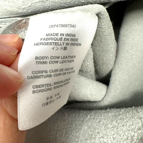 Madewell Silver The Magazine Leather Tote Bag Metallic Shoulder - Picture 8 of 10